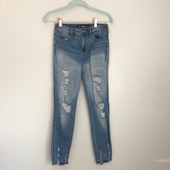 Hollister Denim - 🌈Hollister High Rise Cropped Distressed Jeans